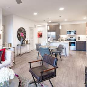 Living room area with couch