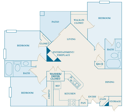 Cheswyck at Ballantyne Apartments - C1 (Durham) - 3 bedrooms and 2 bath