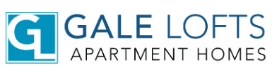a logo for a real estate company called gate lots apartment homes