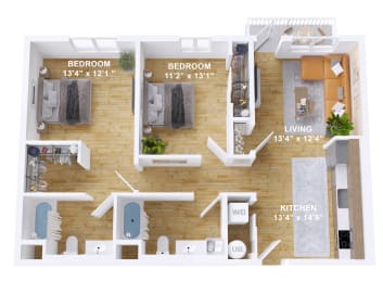 3 bed 2 bath at The Mill on Maple Apartments, Oregon