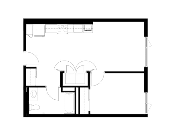 1Bedroom 01 Floor Plan at Victory Northgate Apartments, Seattle, WA