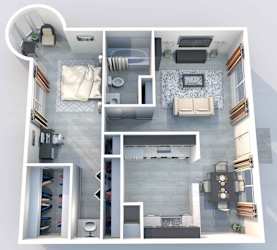 A8 | 1 BED / 1 BATH | 762 SQ FT at Aero White Rock, Texas, 75238