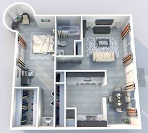 A8 | 1 BED / 1 BATH | 762 SQ FT at Aero White Rock, Texas, 75238