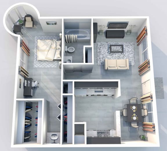 A8 | 1 BED / 1 BATH | 762 SQ FT at Aero White Rock, Texas, 75238