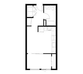 1Bedroom Q Floor Plan at Victory Northgate Apartments, Seattle, WA