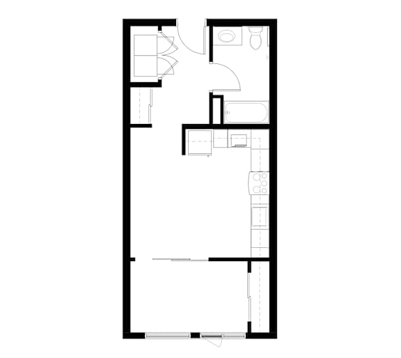 1Bedroom Q Floor Plan at Victory Northgate Apartments, Seattle, WA