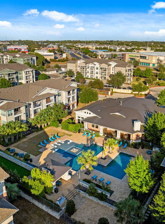 Aerial Pool View at The Royce at 8100, Austin