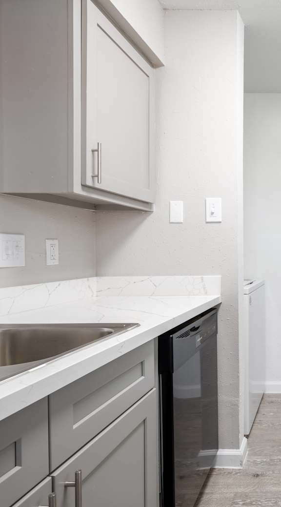 Stainless steel Refrigerator in kitchen at Brook Meadow Village, Austin, TX