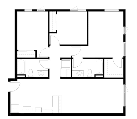 3Bedroom L Floor Plan at Victory Northgate Apartments, Seattle