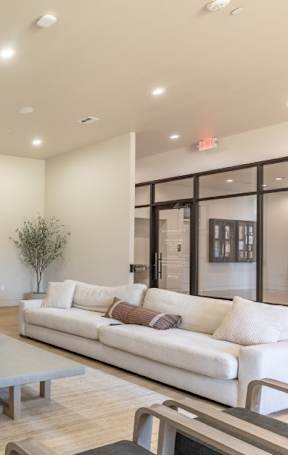 A swimming pool in a residential area with a blue chair at Northplace Apartment Homes, Salem