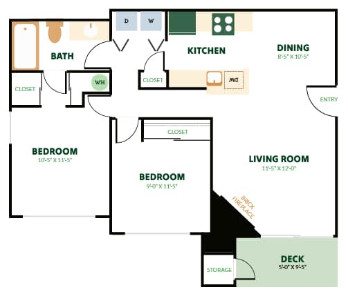 Floor Plan  a floor plan of a house with a bedroom and a living room