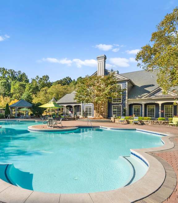 Swimming Pool Area at Bridgewater Apartments in Duluth, GA, 30096