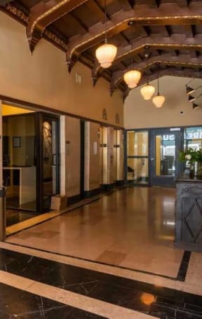 Lobby at Garment Lofts, Los Angeles, 90014