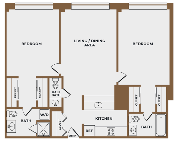 B5 - 2Bed 2Bath - The Broderick - 2D