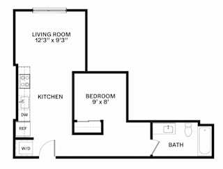 B3 Floor Plan at Corner 63, Seattle, WA 98115