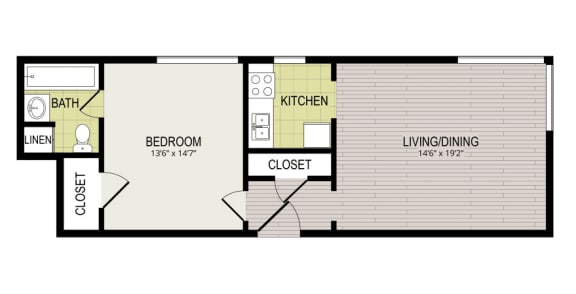The Broadview Apartments 1B 1C Floor Plan
