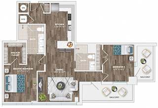B9D Floor Plan at Sinclaire on Seminary, Alexandria, VA