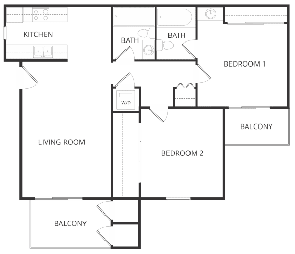  Floor Plan 2x2