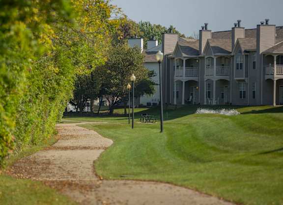Nature trail at Sand Creek Woods Apartments, Fishers, Indiana