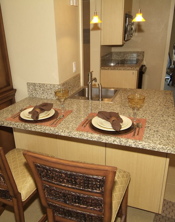model kitchen with two table sets