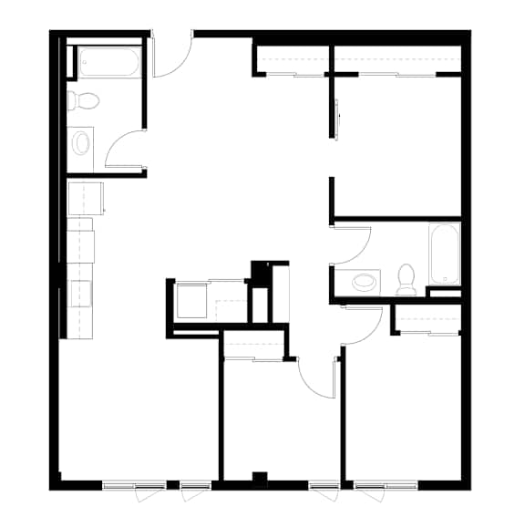 2Bedroom 14 Floor Plan at Victory Northgate Apartments, Seattle