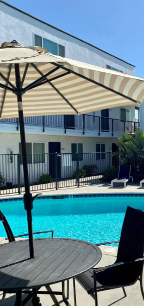 pool with lounge chairs