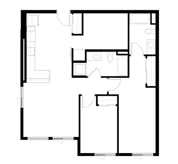 2Bedroom 12 Floor Plan at Victory Northgate Apartments, Seattle, 98125