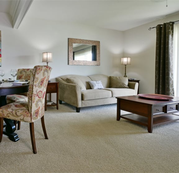 luxury living room at Towne Lakes Apartments in Grand Chute, Wisconsin, 54913
