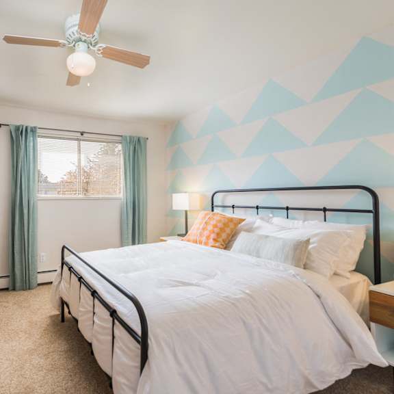 beautiful bedroom at Village Gardens Apartments, Fort Collins, CO