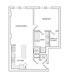 1 bedroom 1 bathroom floorplan