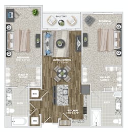 021 floor plan | the mansions on the park  at Woodmore Grand, Bowie