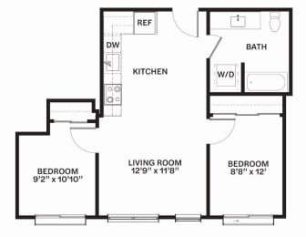 E3 Floor Plan at Corner 63, Washington 98115