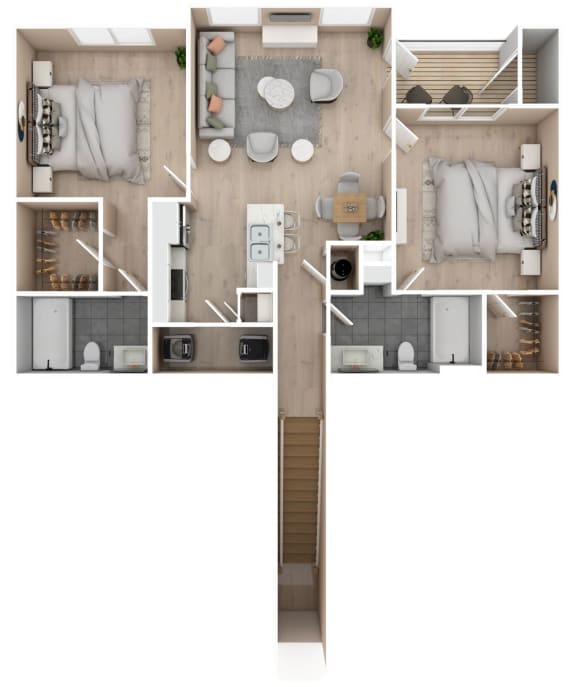 2 bedroom, 2 bathroom apartment at Audubon Park Apartments in Zachary, LA
