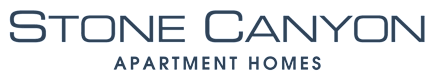 The image is a logo for Stone Canyon Apartment Homes.