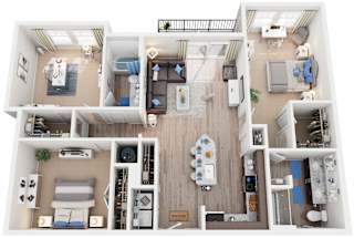 3 Bed 2 Bath Floor Plan | 1,362 Sq. Ft. at Residence at Riverwatch, Augusta, GA