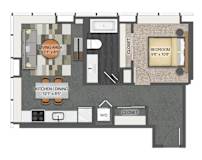 1Bd 1Bth R Floor Plan at Stella St. Paul Apartments, St. Paul, Minnesota