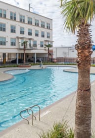 our apartments have a large swimming pool in front of our building