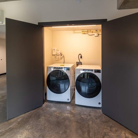 Laundry Room with machines at The 503 Apartments, Dayton, Ohio