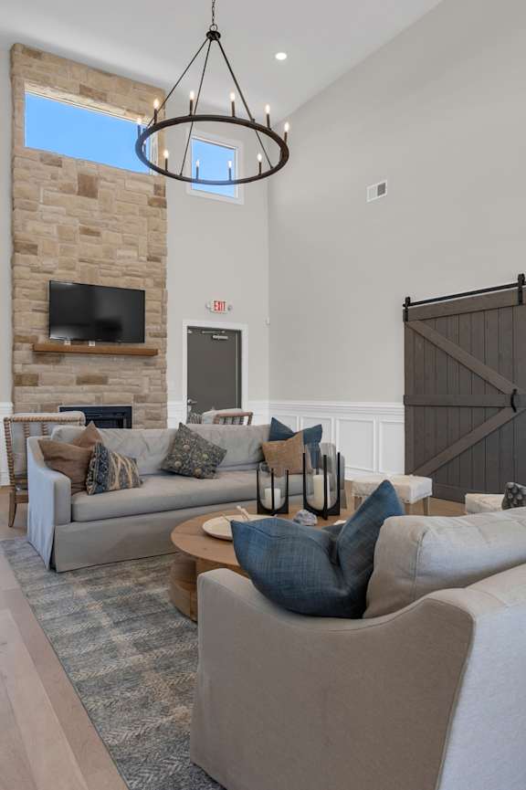 Fireplace Living Space at Arrowood Farms, Tennessee