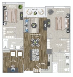 2 bedroom and den apartment  at Woodmore Grand, Bowie, MD, 20721