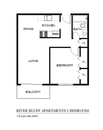  Floor Plan One Bedroom