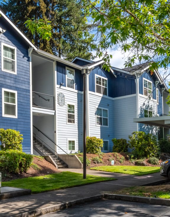 Stillwater Apartments building exterior and entries