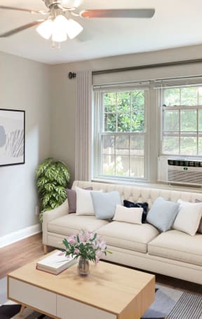 Virtually staged living room at 2231 Ontario, Washington, Washington