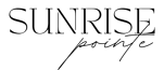 The image displays the words "SUNRISE" and "pointe" in a stylized font.
