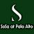 A logo with a white swoosh and the words "Sosa at Palo Alto" on a green background.