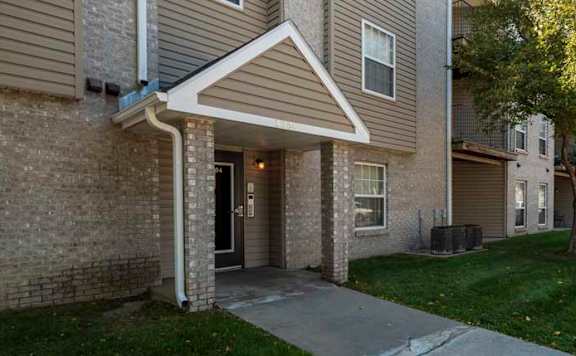 Controlled-access building entry at Eagle Run Apartments in northwest Omaha 68164
