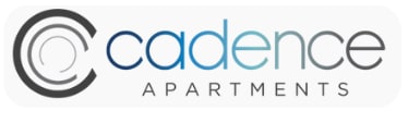 The image is a logo of a company named "Cadence Apartments".