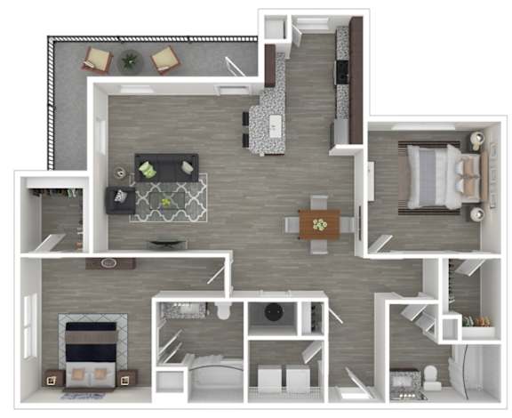 Oakridge Floor Plan at Caldwell, Houston, TX, 77084