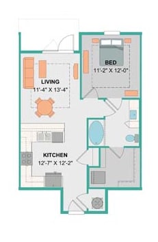 a floor plan of a house with a cat in the corner  at Palm Bay Club, Jacksonville
