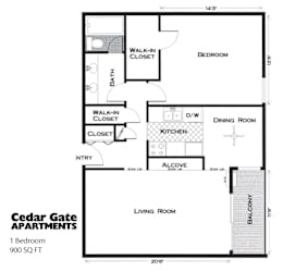 Floor Plan 1.1 Bed